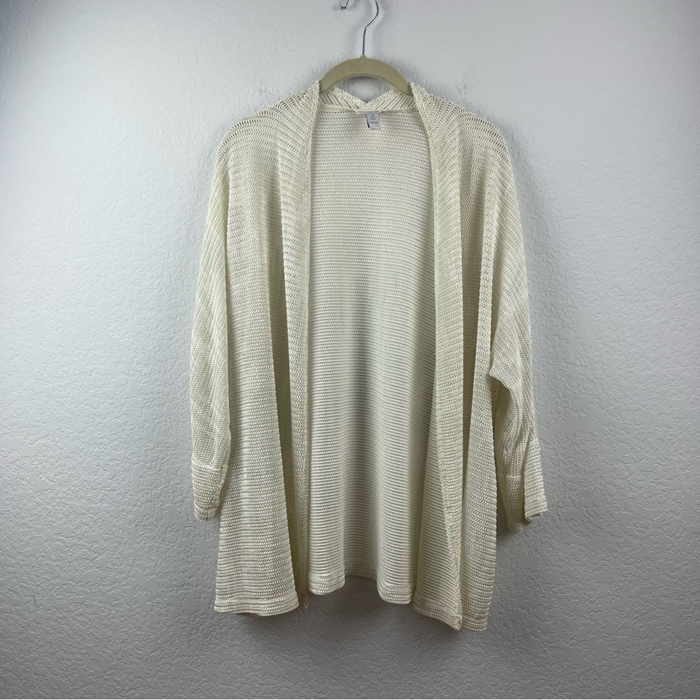 Chico's Cream Open-Front Women's Sweater Cardigan Sz 3 (XL) - Picture 3 of 7